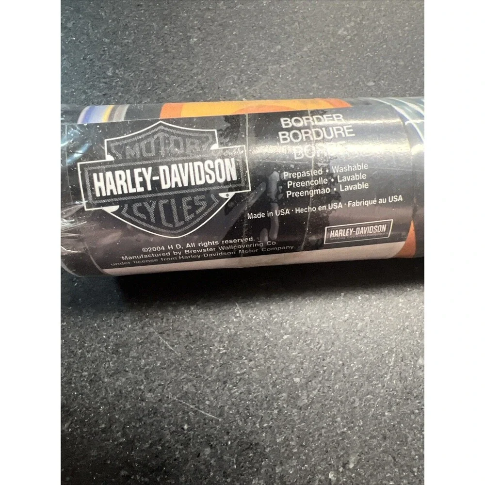 Genuine HARLEY DAVIDSON‎ Motorcycles Bikers Orange Flames Wallpaper Border